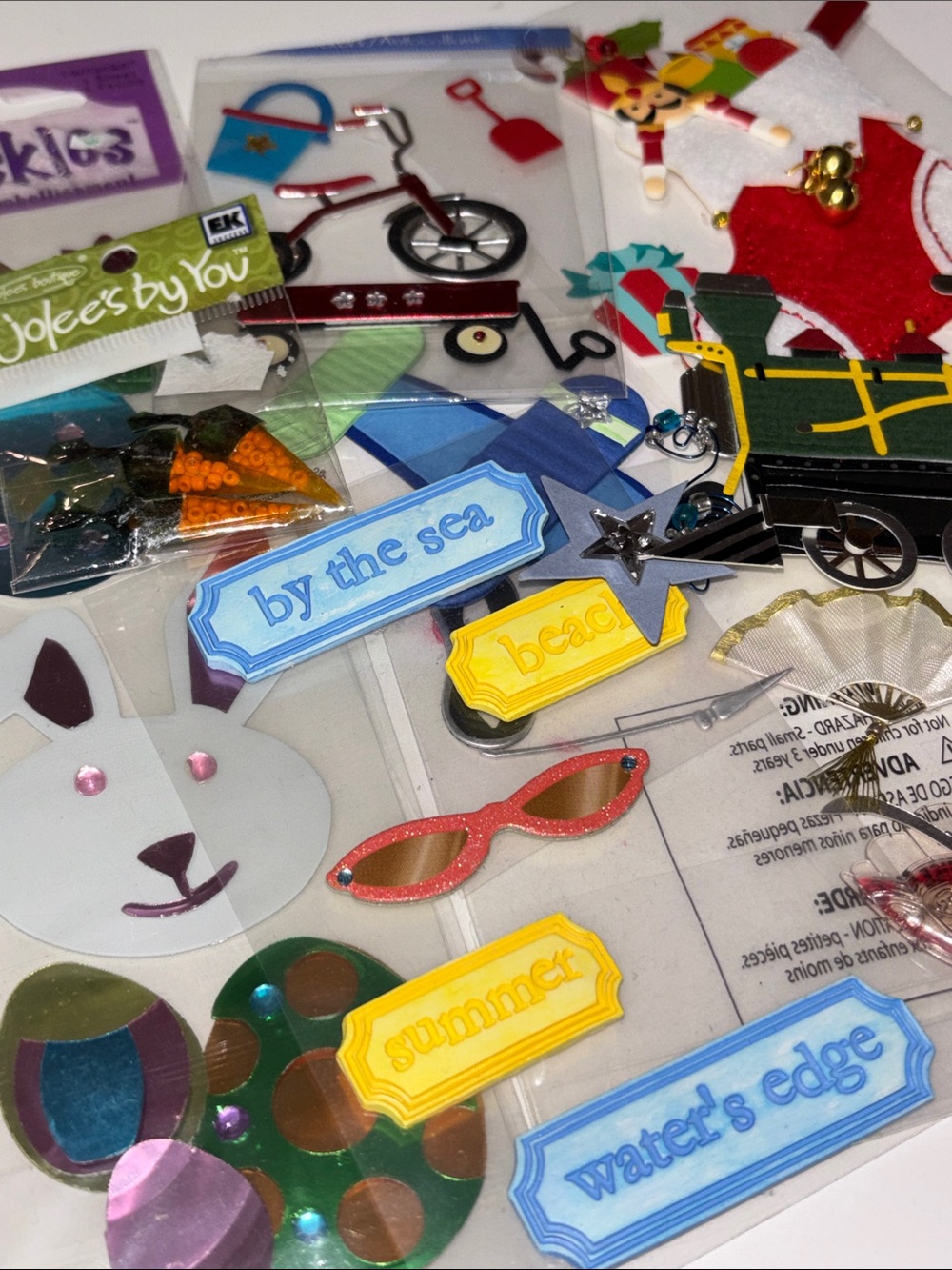 Kids' Assorted Sticker Pack - Red, Blue, Yellow & Green Accents